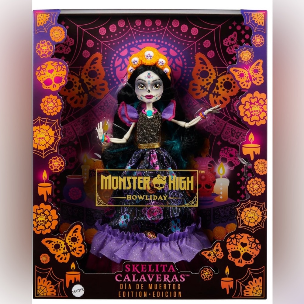 NWT MONSTER HIGH HOWLIDAY SKELETA CALAVERAS DIA DE MUERTOS